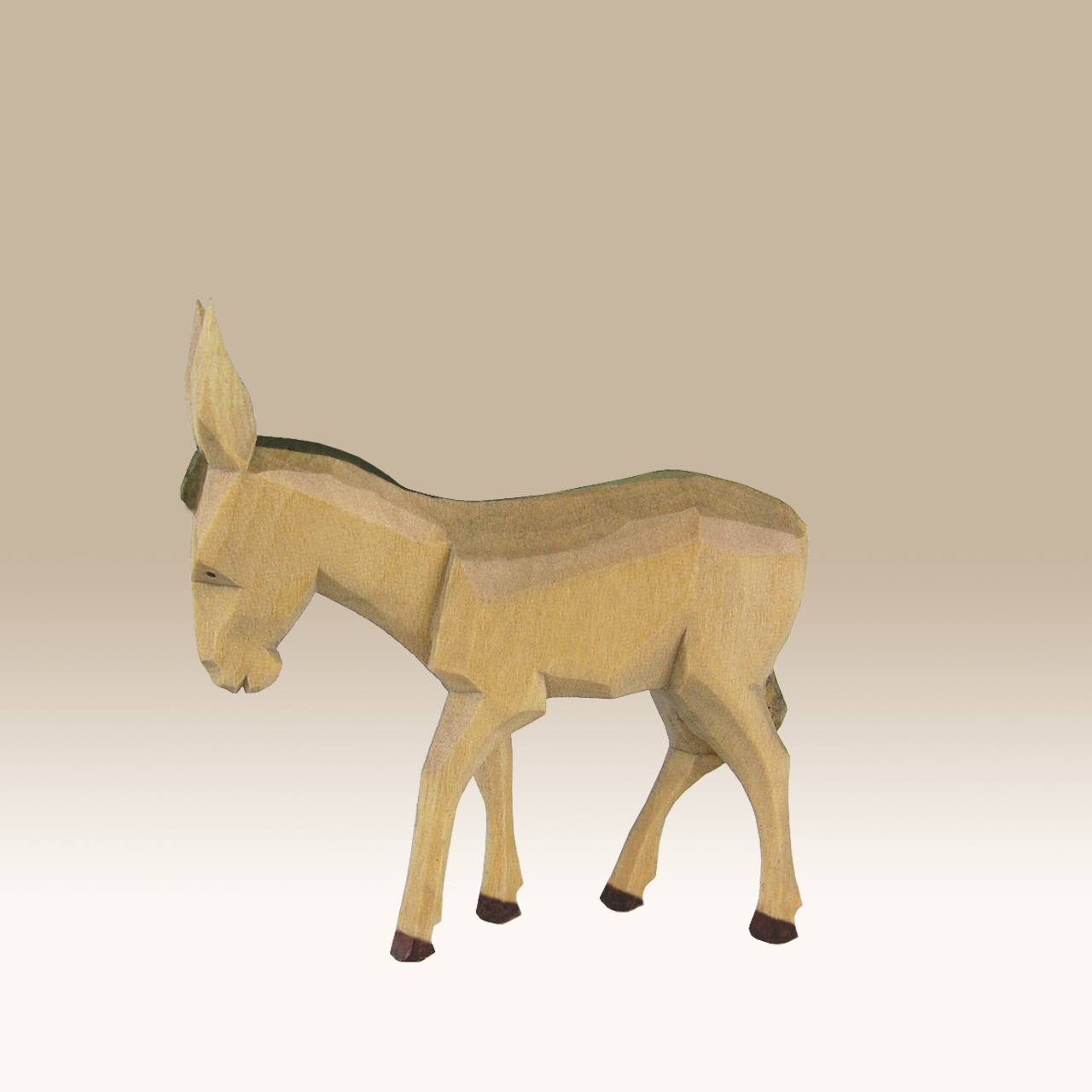 Geschnitzter Esel