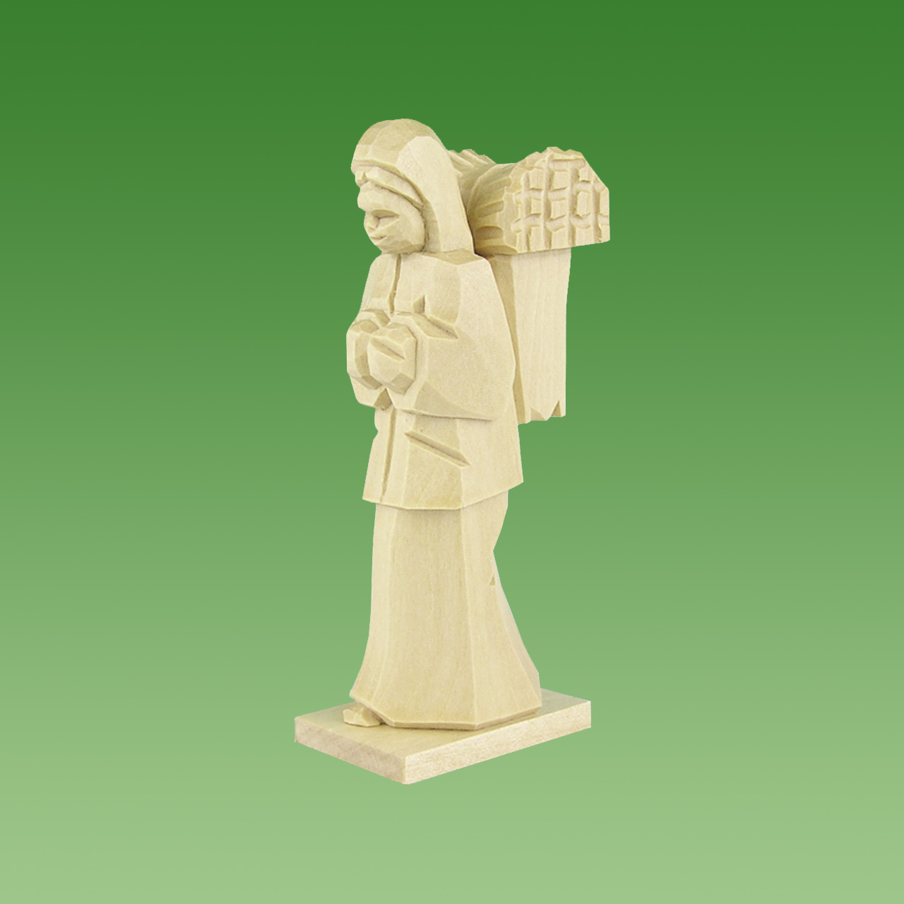 Geschnitzte Holzfrau