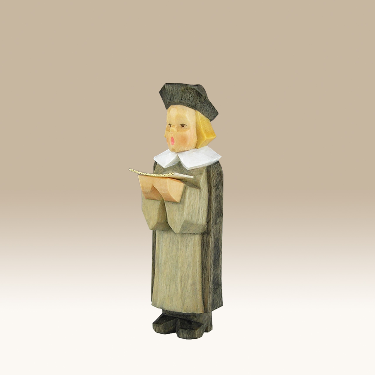 Geschnitzter Kurrende Sänger