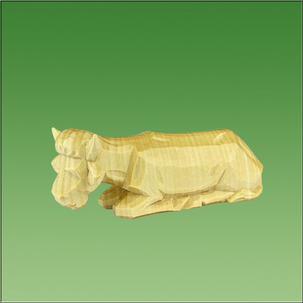 geschnitzter Ochse, 4,5cm, natur