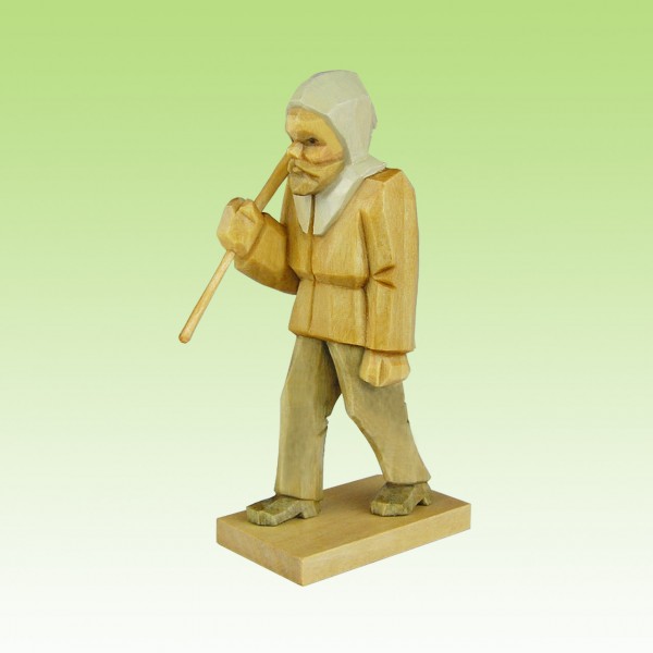 geschnitzter Bergmann, Hauer, 7-12cm farbig