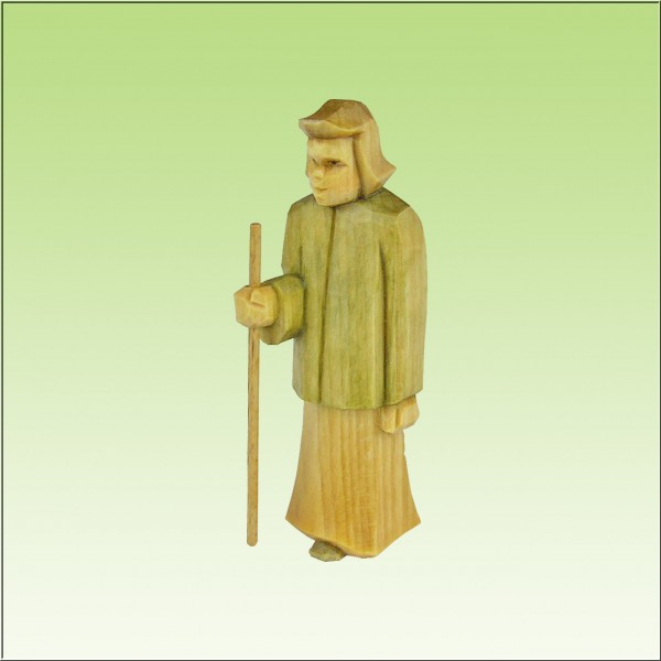 geschnitzter Hirte, 6-8cm, farbig