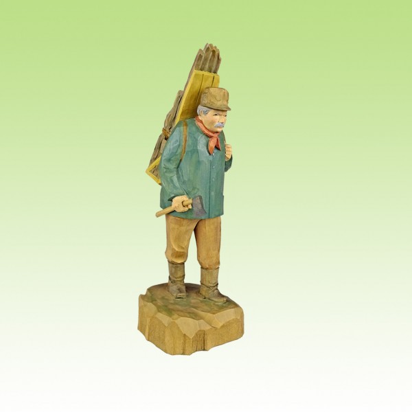 geschnitzter Holzfäller