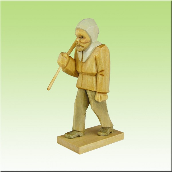geschnitzter Bergmann, Hauer, 7cm bis 12cm, farbig lasiert